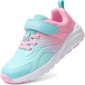 DREAM PAIRS Girls Shoes Tennis Sneakers(Light Green/Pink)