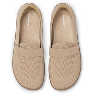 DREAM PAIRS Women Comfort Wide Toe Barefoot Knit Loafers(Nude)
