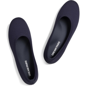 DREAM PAIRS Women’s Dress Knit Ballet Comfort Flats(All Navy)