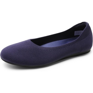 DREAM PAIRS Women’s Dress Knit Ballet Comfort Flats(Navy)