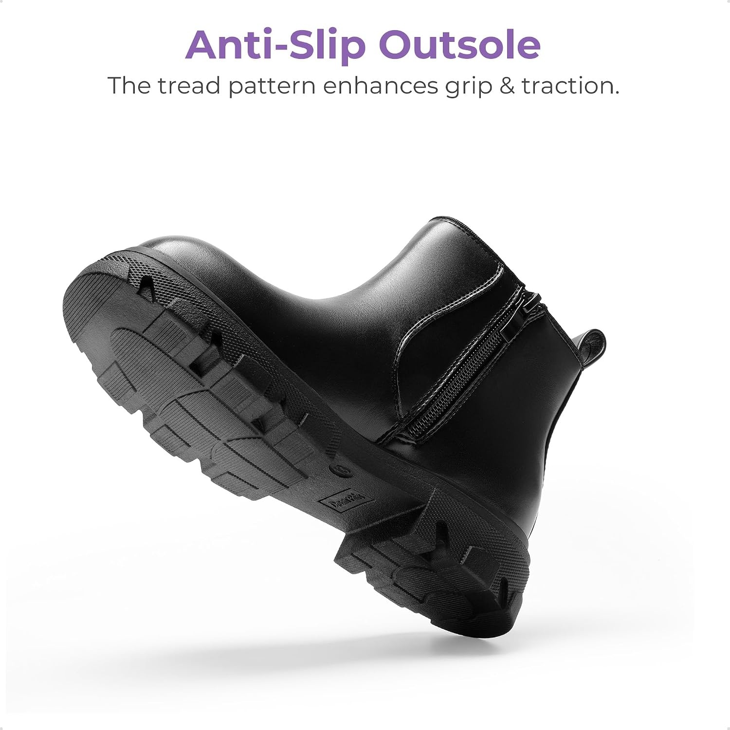 image:imageDREAM PAIRS Girls Combat Ankle Chelsea BootsBlackpu