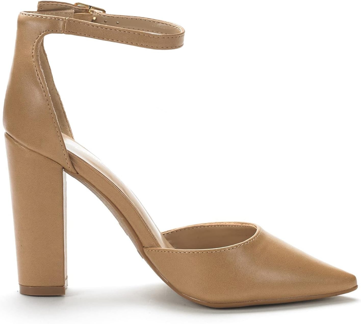 image:imageDREAM PAIRS Womens Coco High Heels Chunky PumpsNudePu