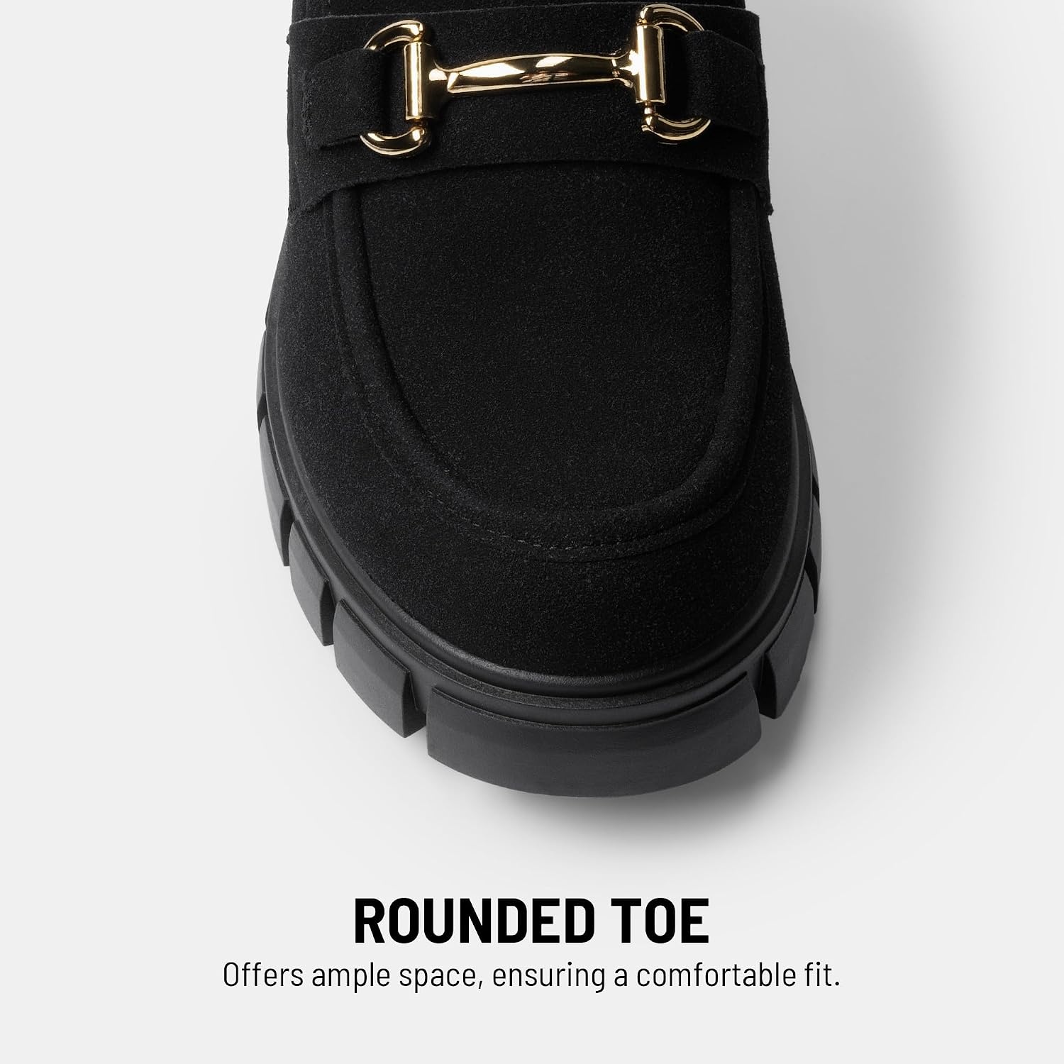 image:imageDREAM PAIRS Womens Platform Chunky LoafersAll Black