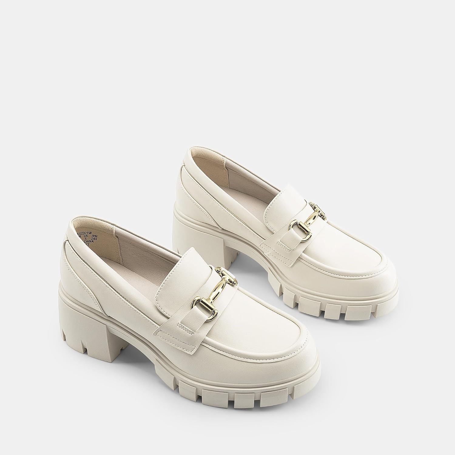 image:imageDREAM PAIRS Womens Platform Chunky LoafersBeige