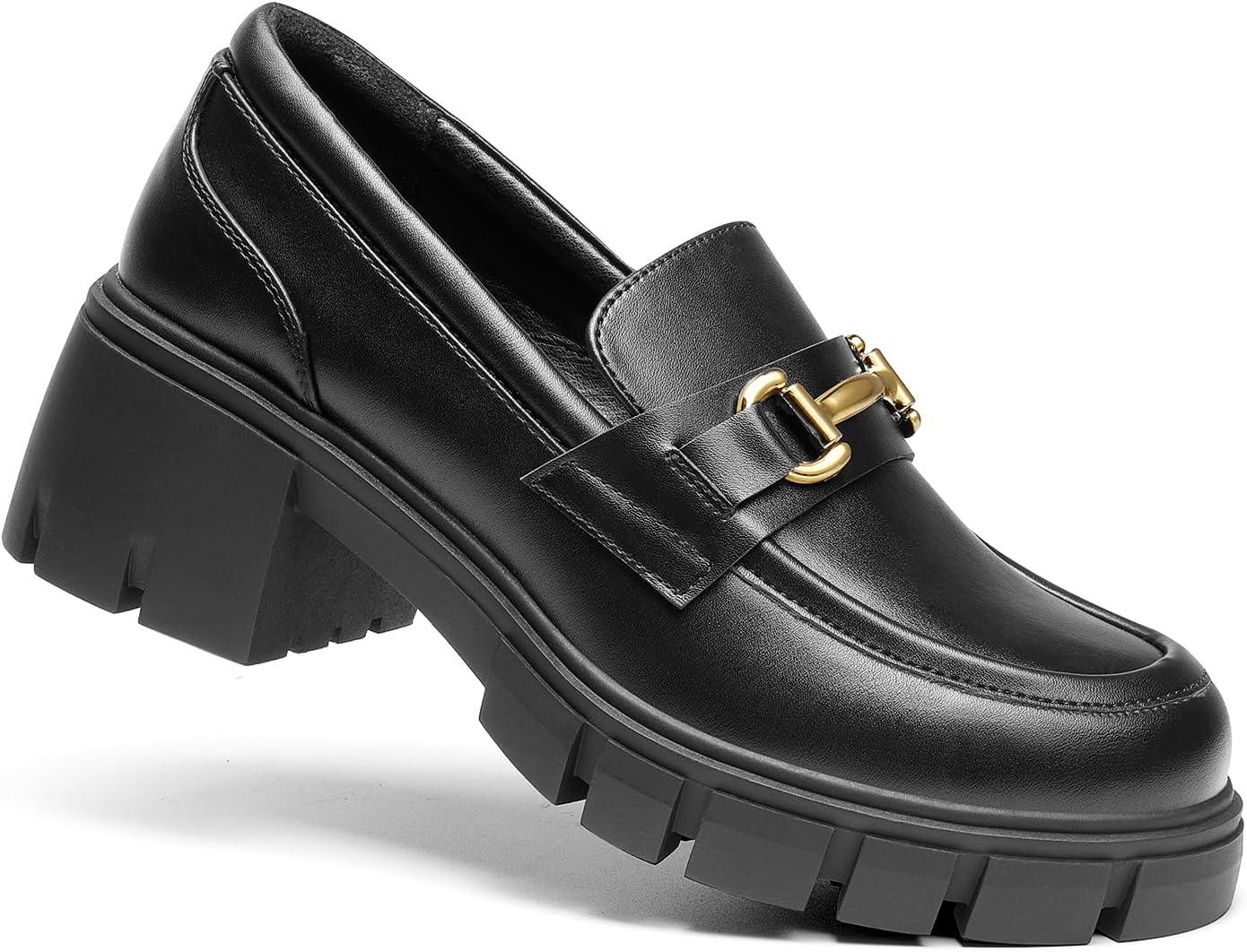 image:imageDREAM PAIRS Womens Platform Chunky LoafersBlack