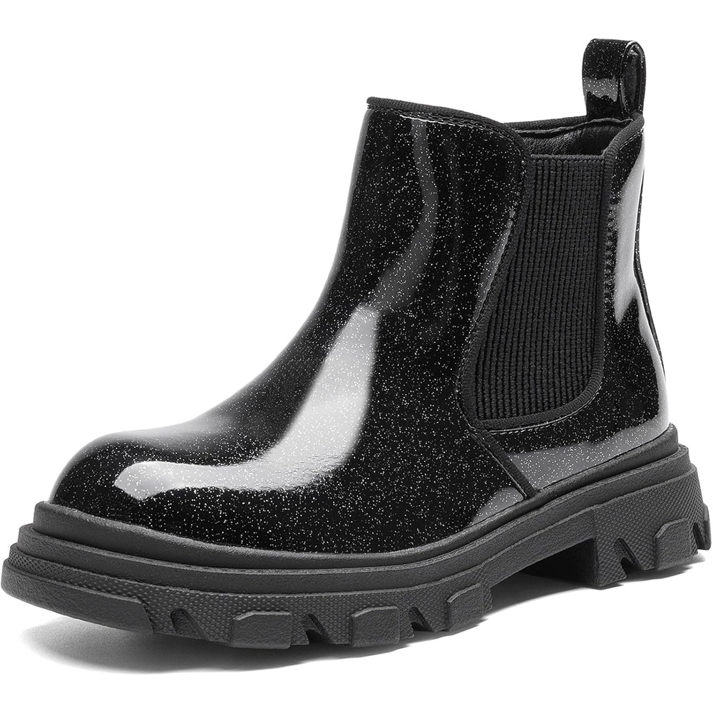 image:imageDREAM PAIRS Girls Combat Ankle Chelsea BootsAll Black