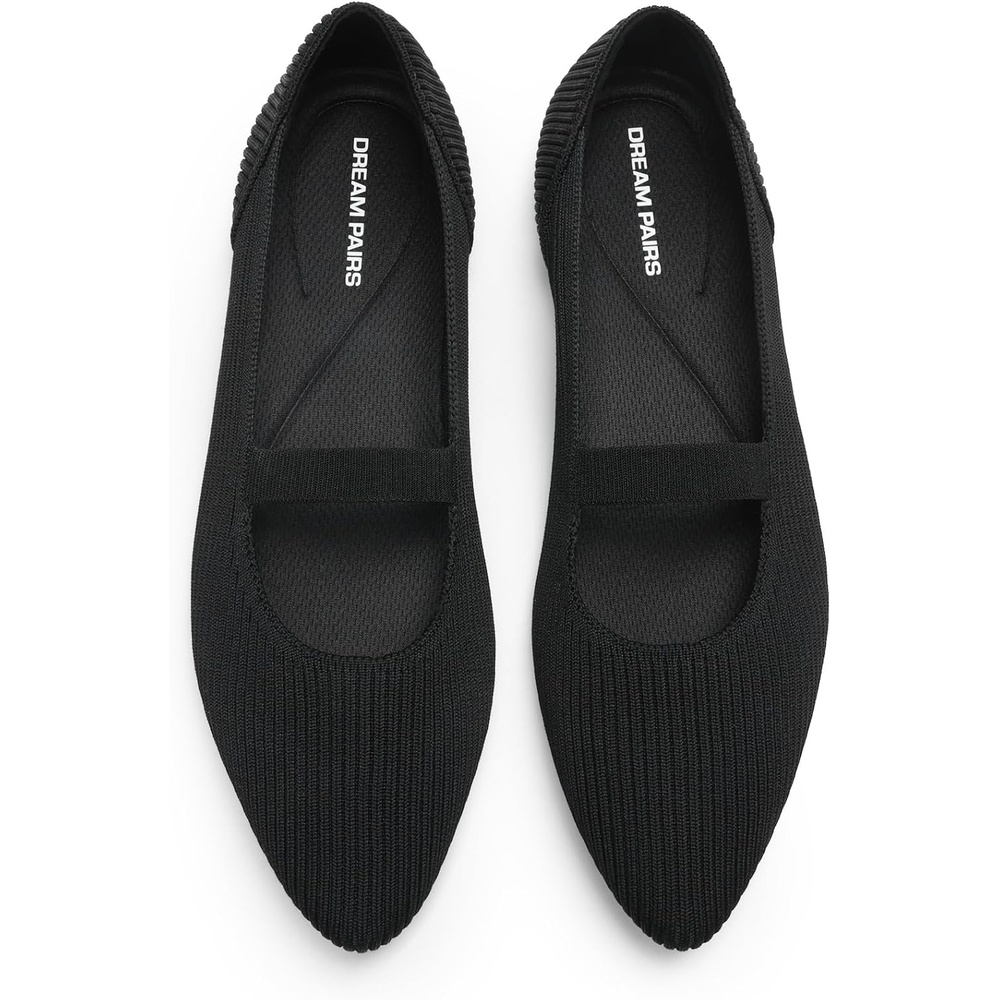 image:imageDREAM PAIRS Womens Pointed Toe Dressy Mary Jane FlatsBlack