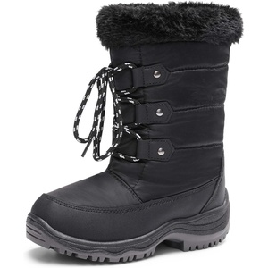 DREAM PAIRS Girls Winter Snow Boots(Black)