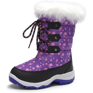 DREAM PAIRS Girls Winter Snow Boots(Purple)