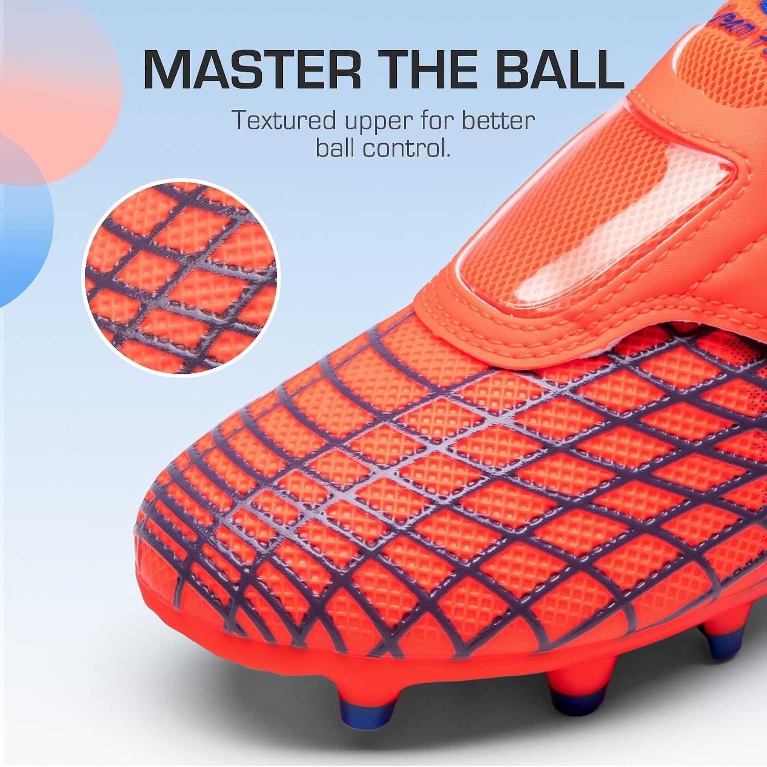 image:imageDREAM PAIRS Boys Girls Laceless Soccer CleatsOrangeBlue