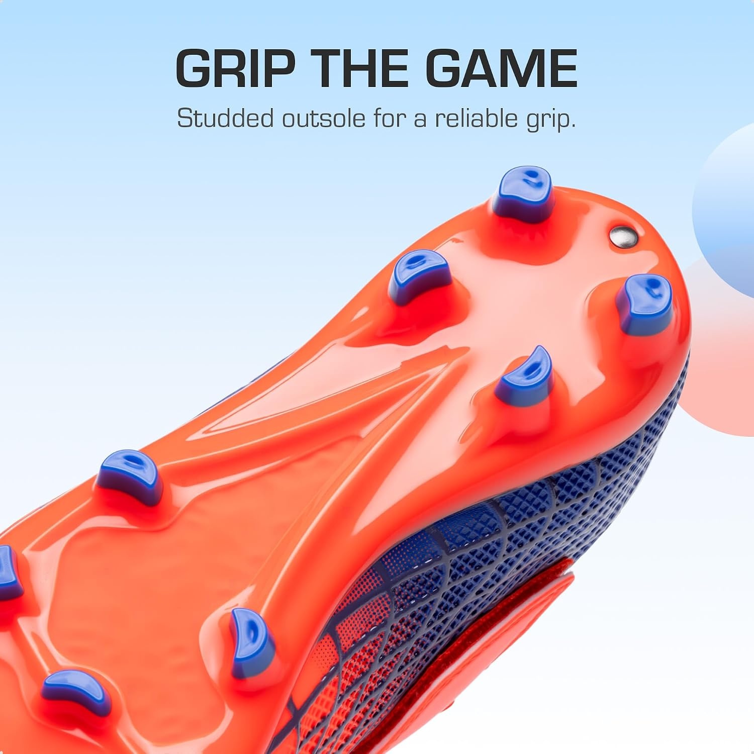 image:imageDREAM PAIRS Boys Girls Laceless Soccer CleatsOrangeBlue
