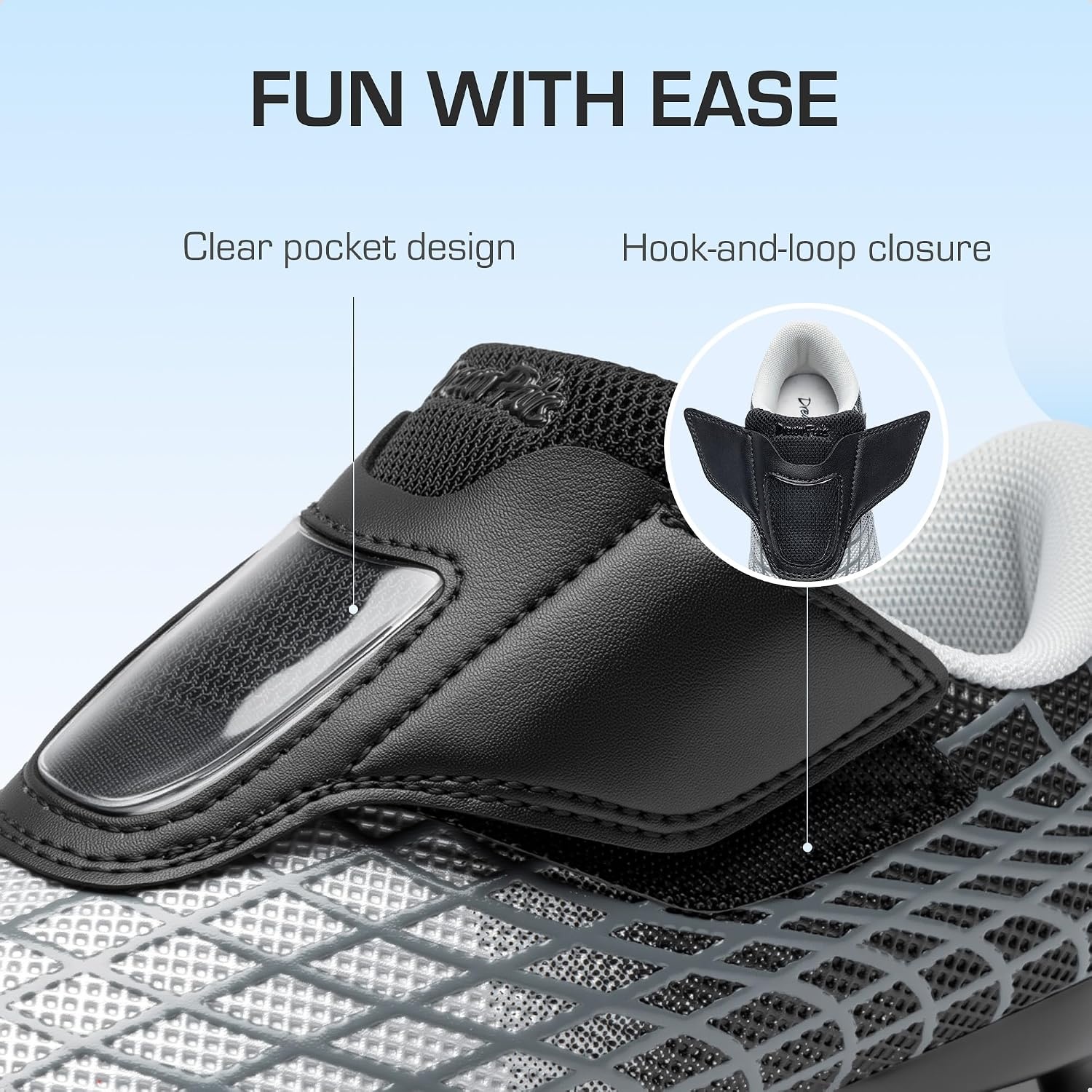 image:imageDREAM PAIRS Boys Girls Laceless Soccer CleatsSilverBlack