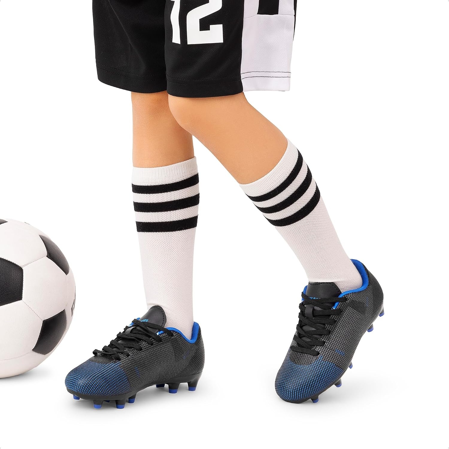 image:imageDREAM PAIRS Boys Girls Soccer CleatsBlackBlue