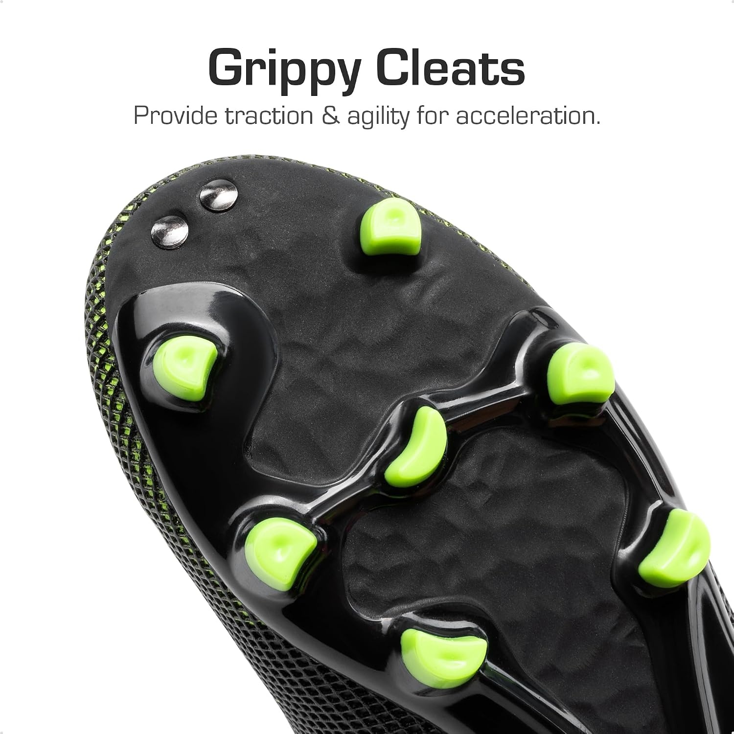 image:imageDREAM PAIRS Boys Girls Soccer CleatsBlackNeon Green