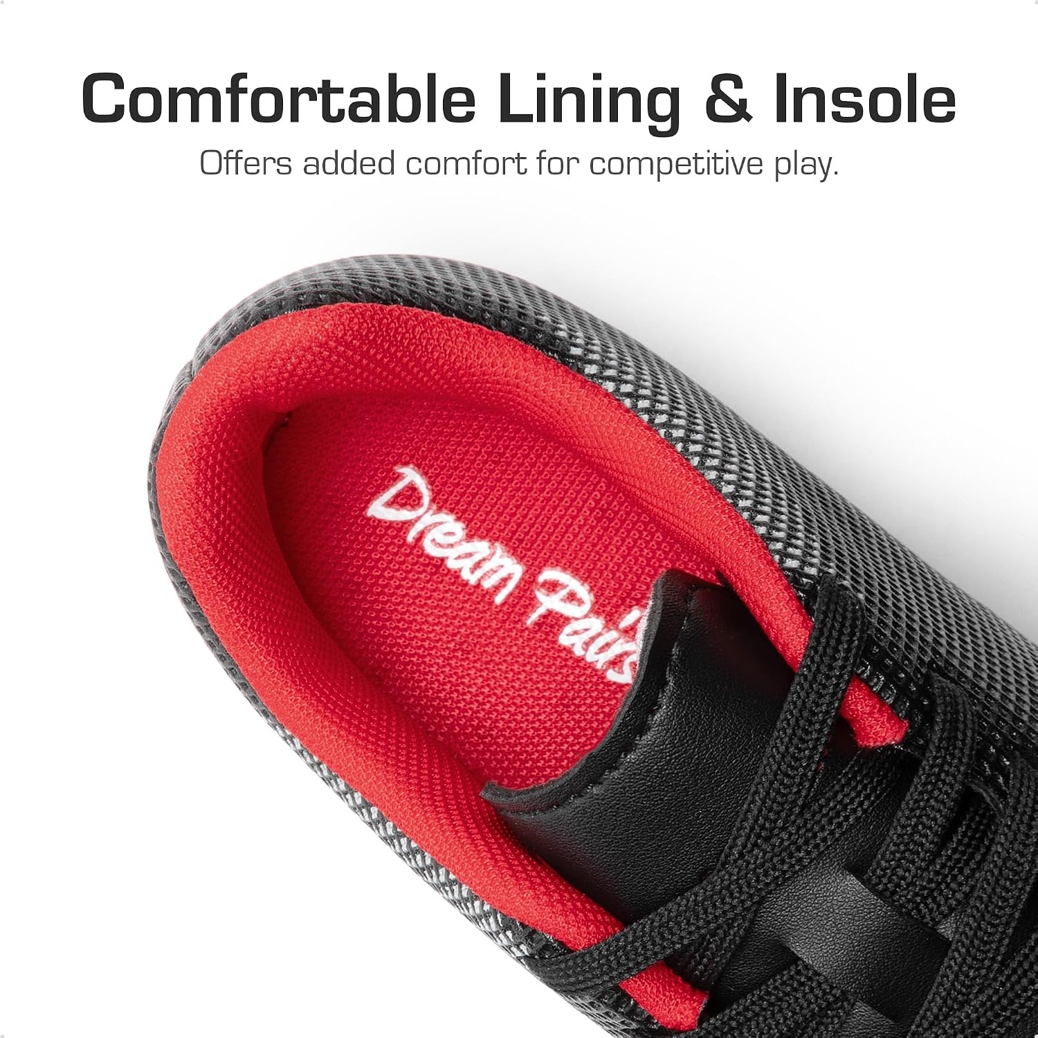 image:imageDREAM PAIRS Boys Girls Soccer CleatsBlackRed