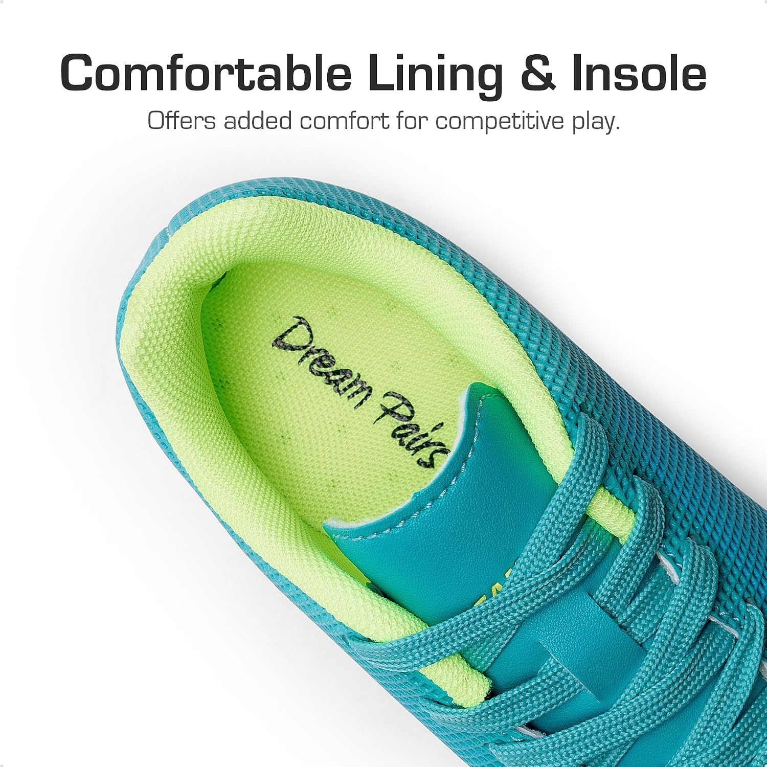 image:imageDREAM PAIRS Boys Girls Soccer CleatsBlueNeon Green