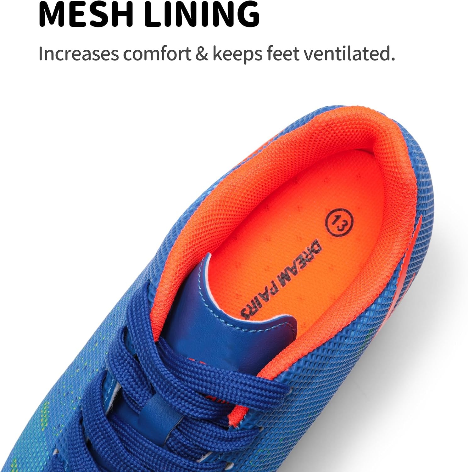 image:imageDREAM PAIRS Boys Girls Soccer CleatsRoyal BlueOrange