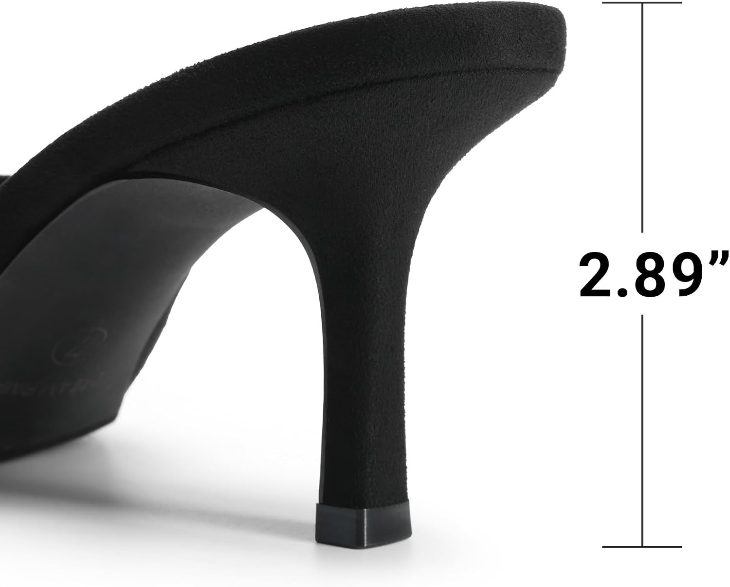 image:imageDREAM PAIRS Womens Comfort Square Toe Kitten Mule HeelsBlacksuede