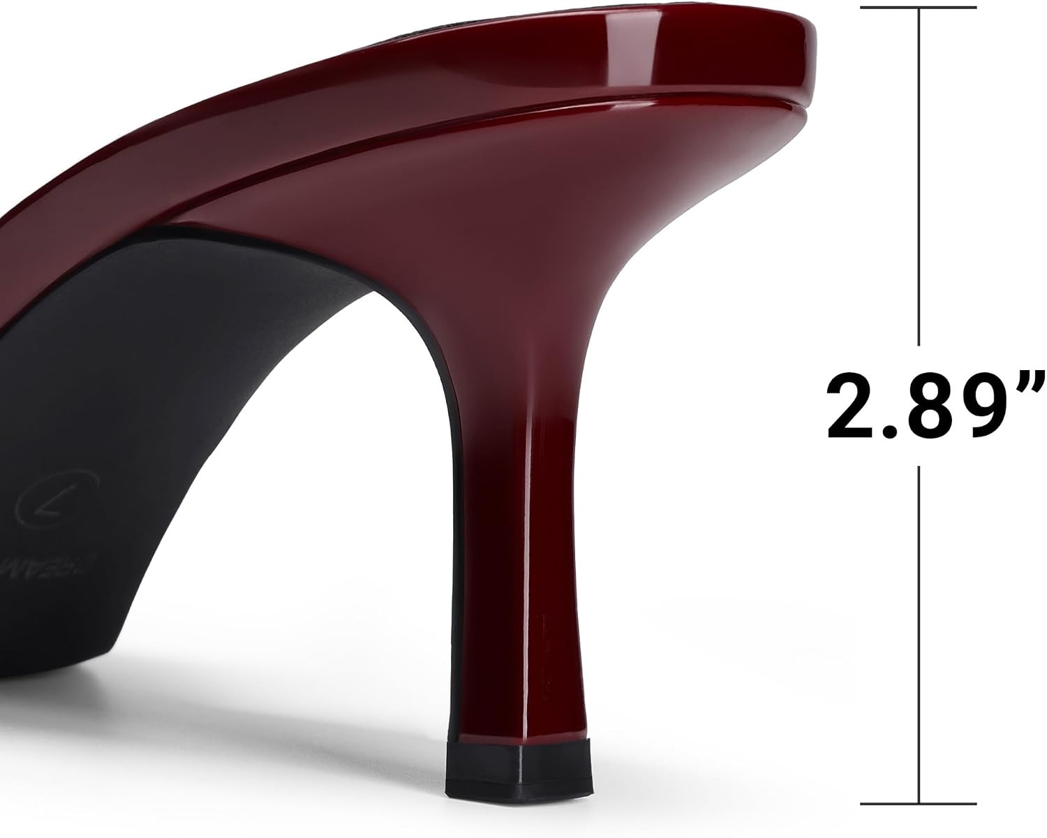 image:imageDREAM PAIRS Womens Comfort Square Toe Kitten Mule HeelsBurgundy