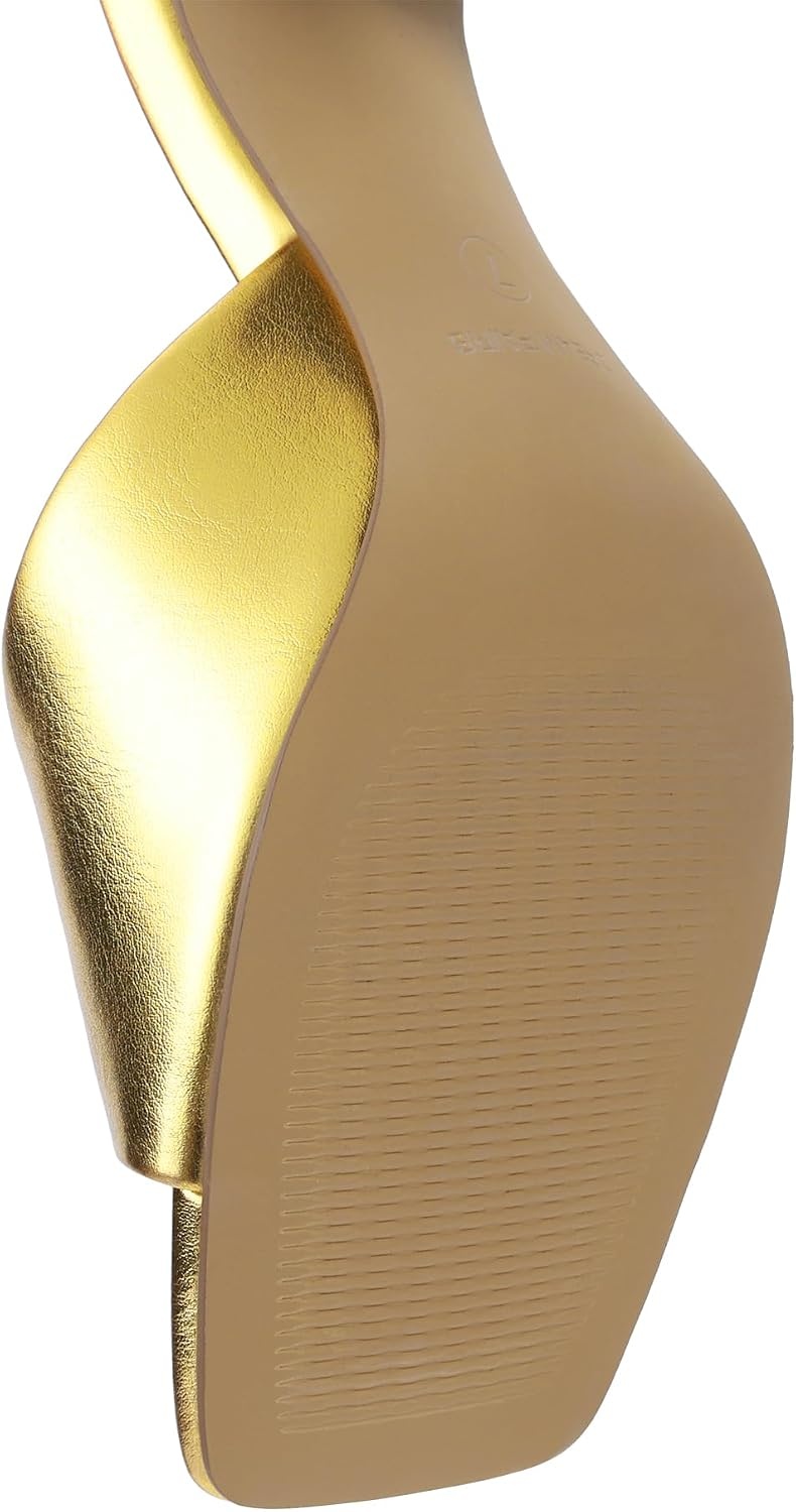 image:imageDREAM PAIRS Womens Comfort Square Toe Kitten Mule HeelsGold