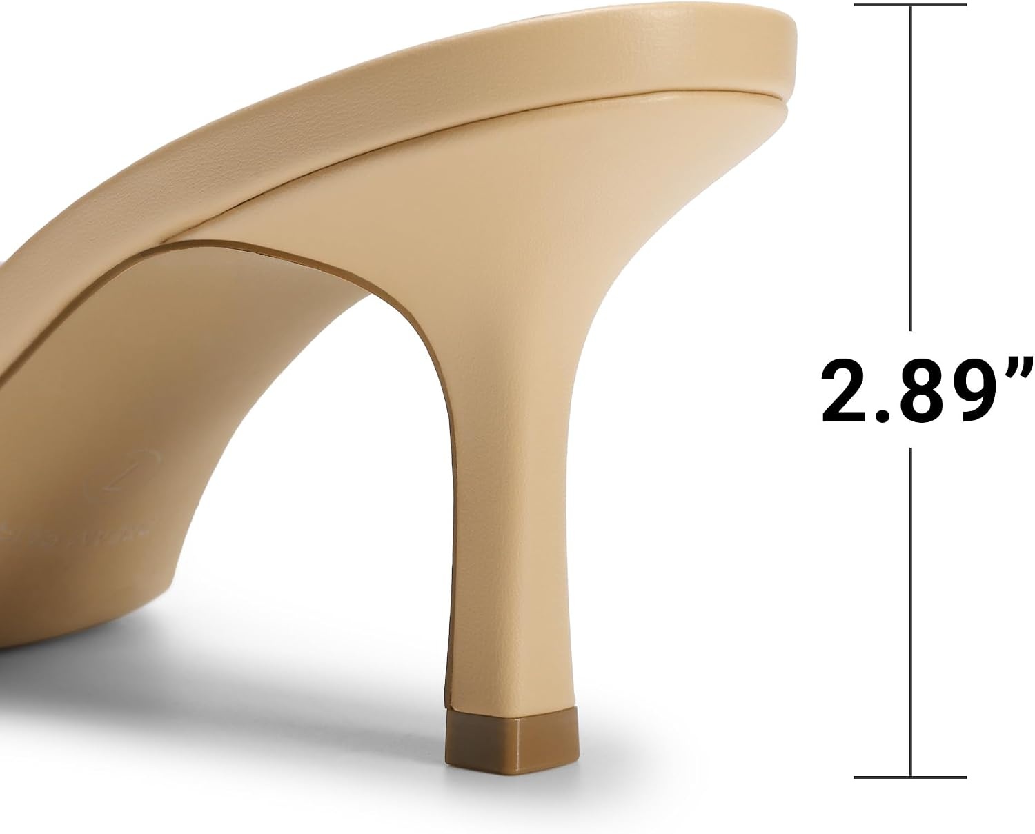 image:imageDREAM PAIRS Womens Comfort Square Toe Kitten Mule HeelsNude