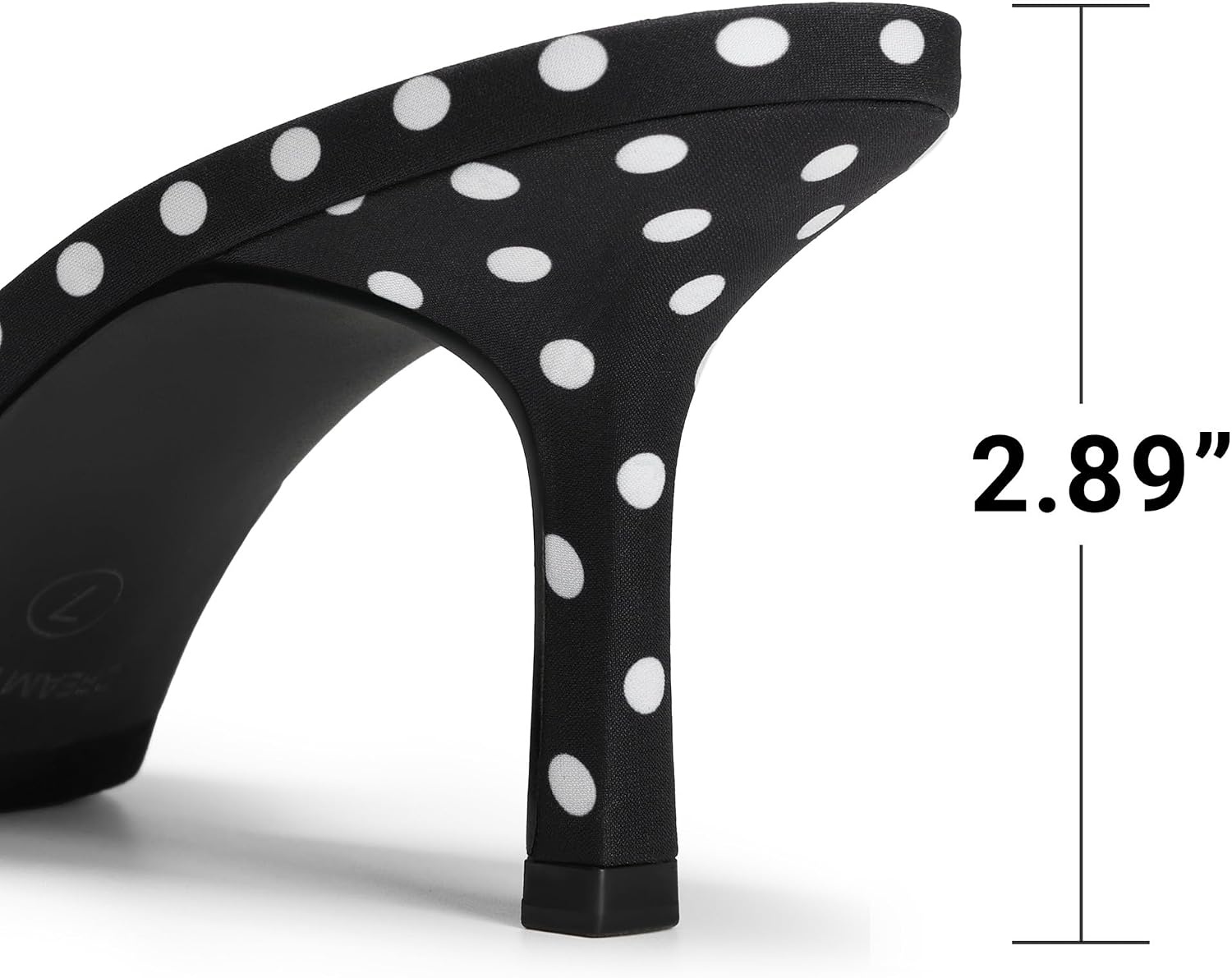 image:imageDREAM PAIRS Womens Comfort Square Toe Kitten Mule HeelsPolka Dot