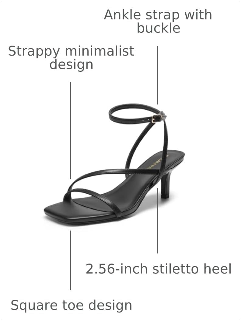 image:imageDREAM PAIRS Womens Low Kitten Heels Strappy SandalsBlack