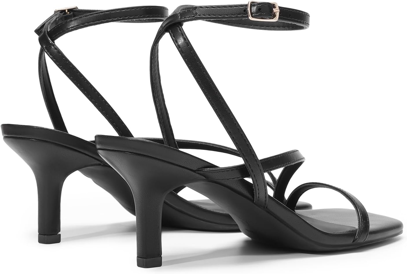 image:imageDREAM PAIRS Womens Low Kitten Heels Strappy SandalsBlack