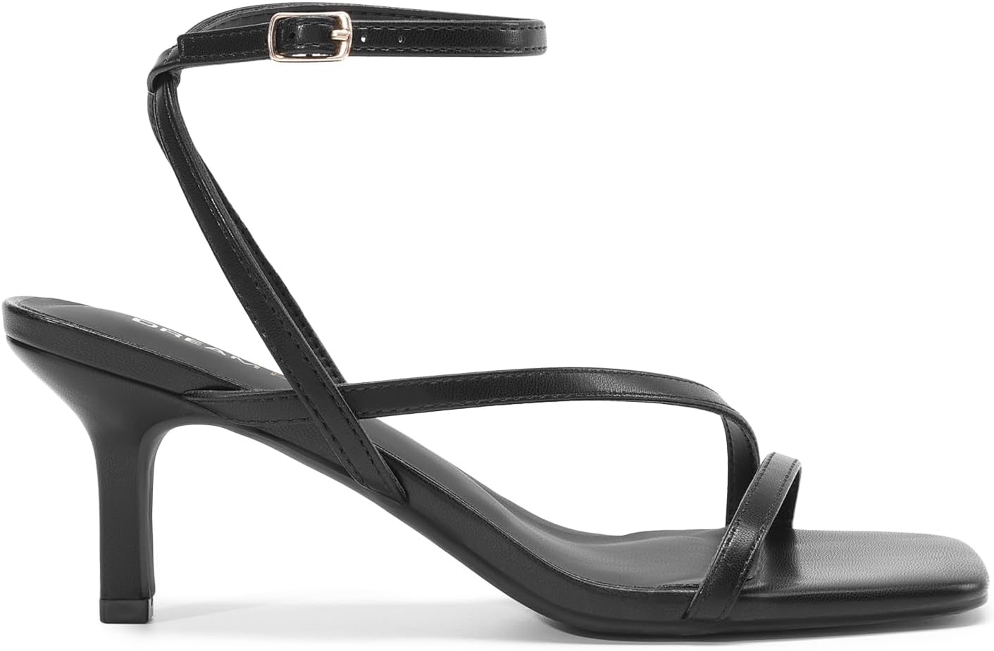 image:imageDREAM PAIRS Womens Low Kitten Heels Strappy SandalsBlack