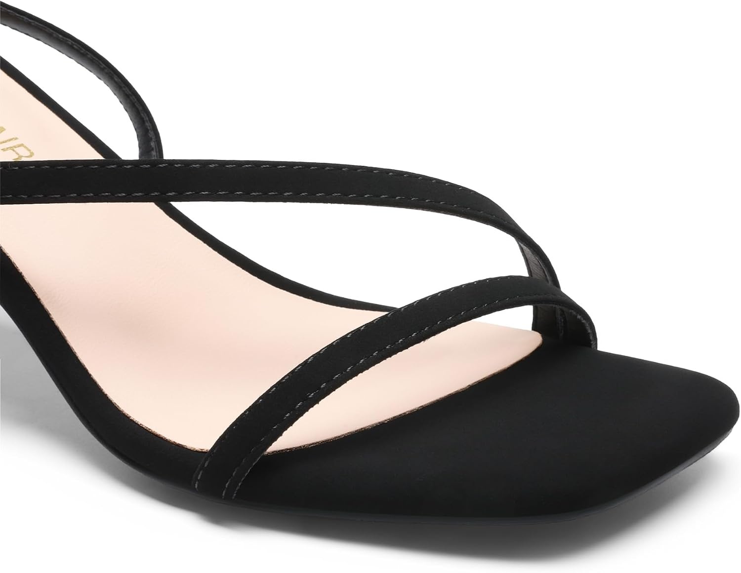 image:imageDREAM PAIRS Womens Low Kitten Heels Strappy SandalsBlacknubuck