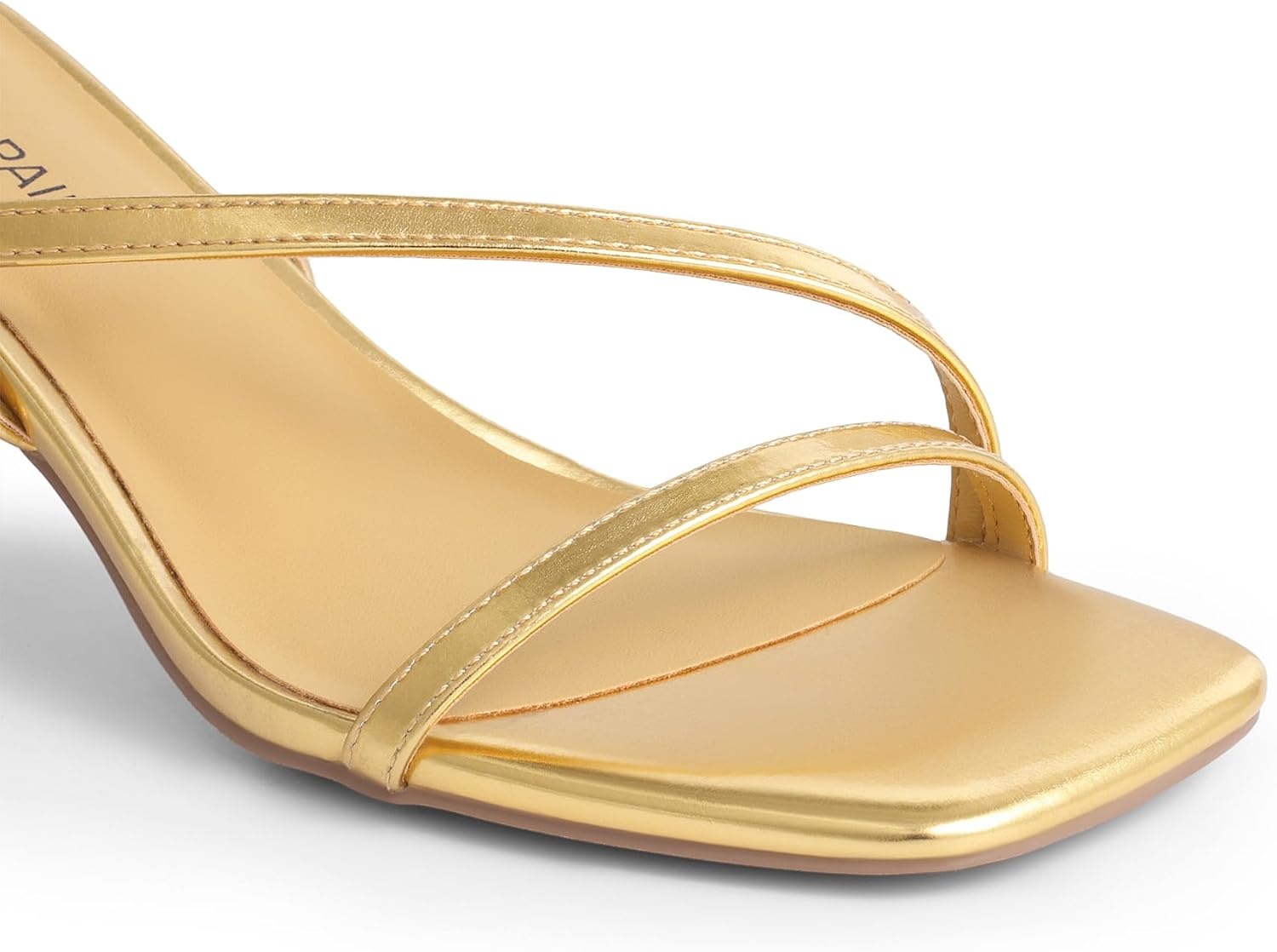 image:imageDREAM PAIRS Womens Low Kitten Heels Strappy SandalsGold