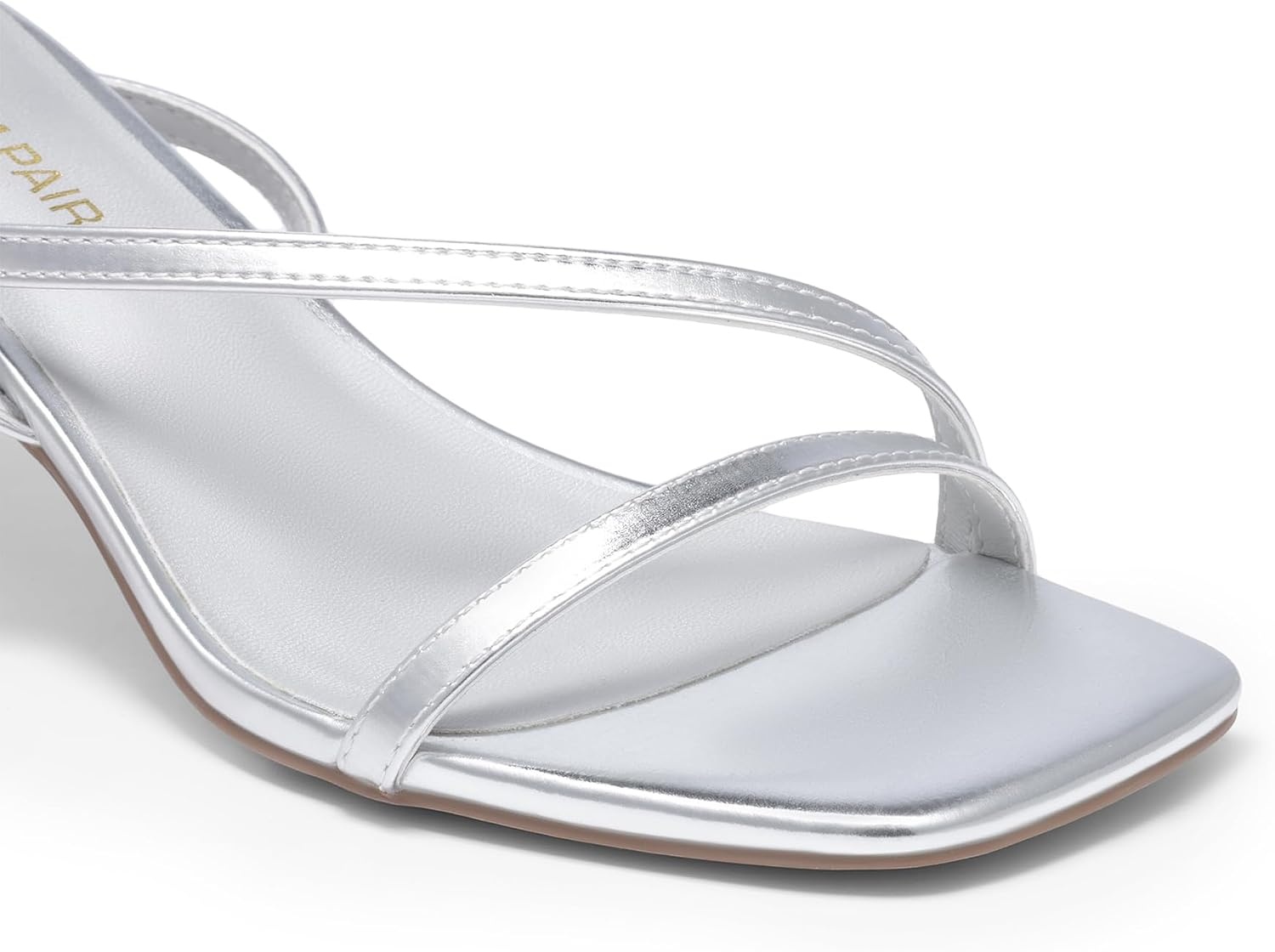 image:imageDREAM PAIRS Womens Low Kitten Heels Strappy SandalsSilver