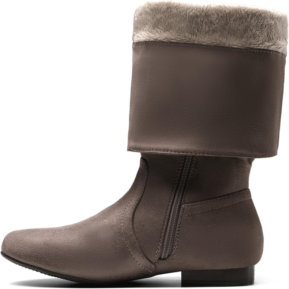 image:imageDREAM PAIRS Womens Wide Calf Knee High BootsTaupe