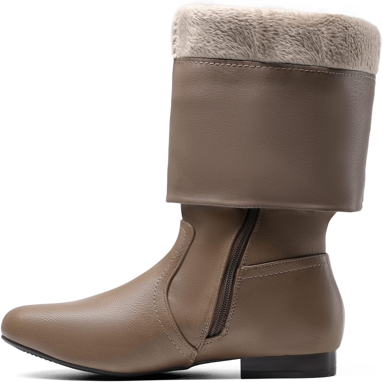 image:imageDREAM PAIRS Womens Wide Calf Knee High BootsWideCalfKhaki
