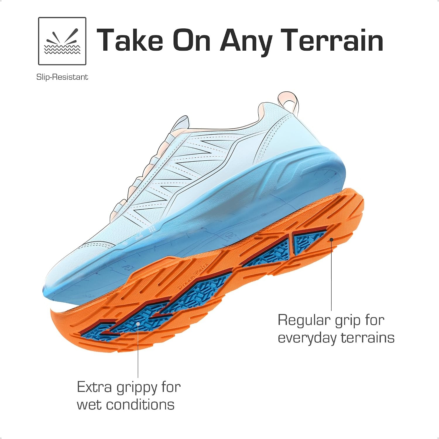 image:imageDREAM PAIRS Kids Shoes Sneakers Lace UpBlueOrange