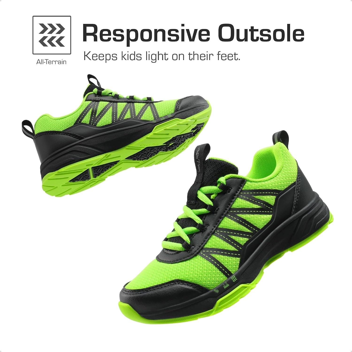 image:imageDREAM PAIRS Kids Shoes Sneakers Lace UpNeon GreenBlack