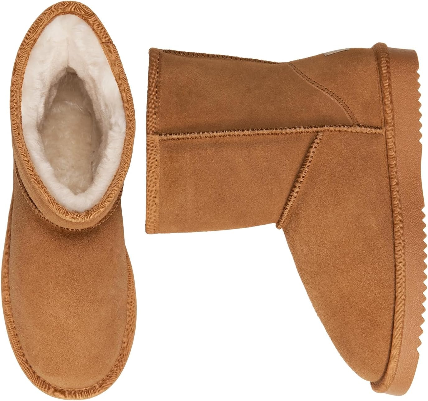 image:imageDREAM PAIRS Womens ShortyNew Mid Calf Winter Snow BootsChesnut