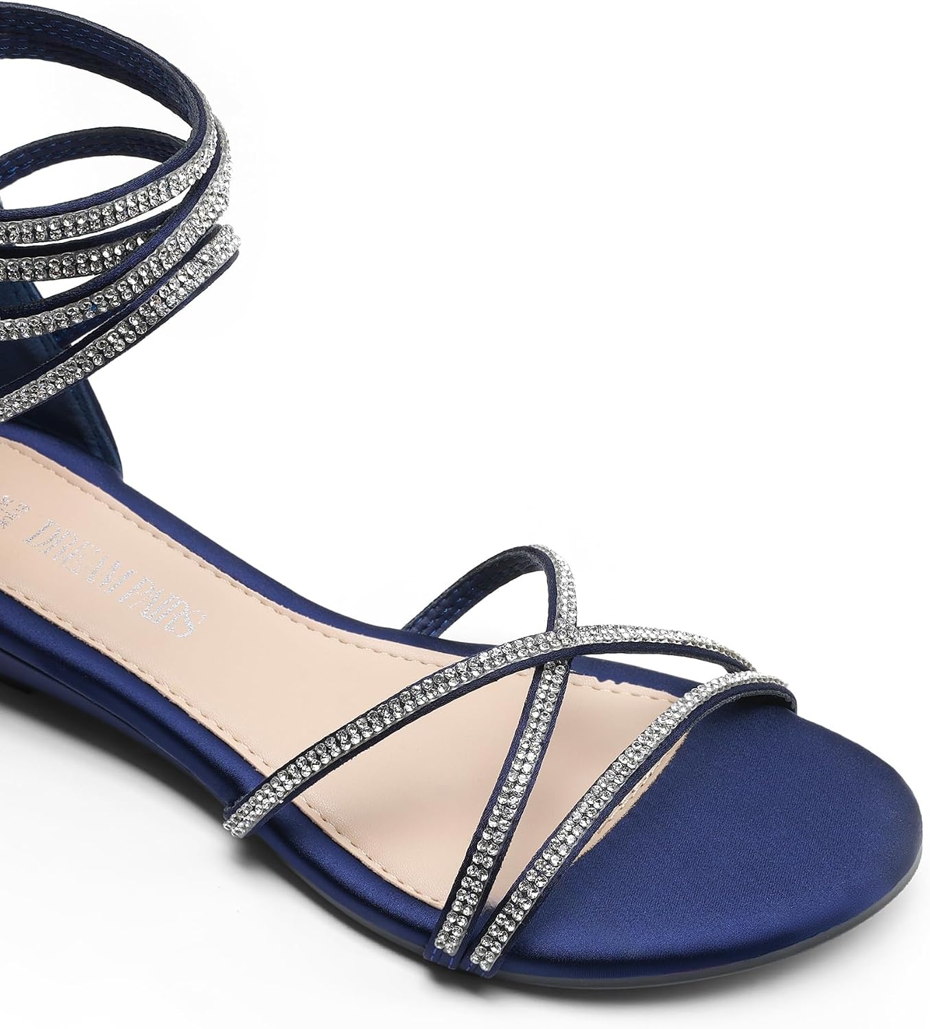 image:imageDREAM PAIRS Womens Strappy Dressy Flat SandalsNavy