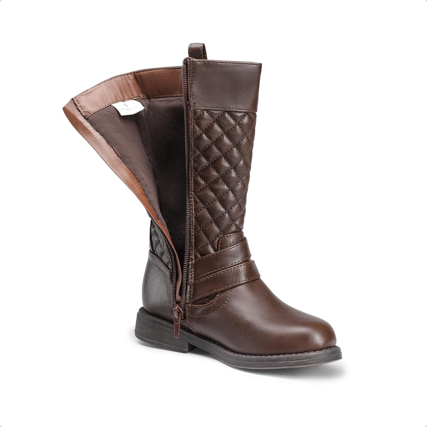 image:imageDREAM PAIRS Girls Knee High Riding BootsBrown