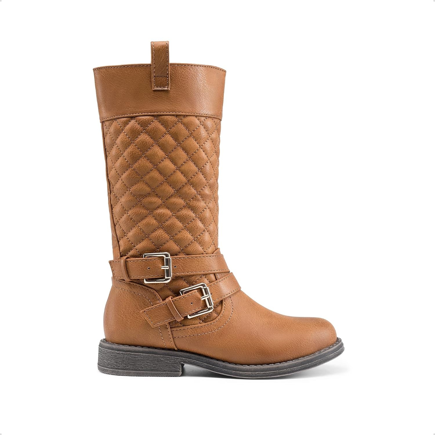 image:imageDREAM PAIRS Girls Knee High Riding BootsTan