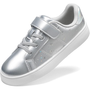 DREAM PAIRS Unisex School Sneakers Tennis Shoes(All Silver)