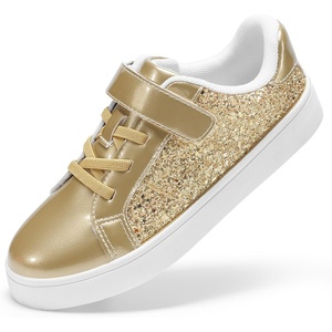 DREAM PAIRS Unisex School Sneakers Tennis Shoes(Gold)